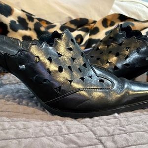 Paul Green Handmade München Leather Mules Size 8.5